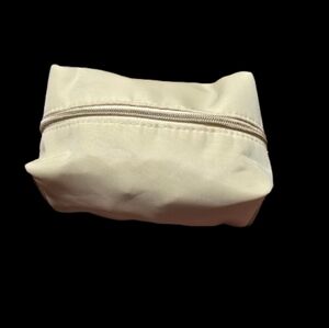 Small Cream Colour Lancôme Preowned Makeup Bag